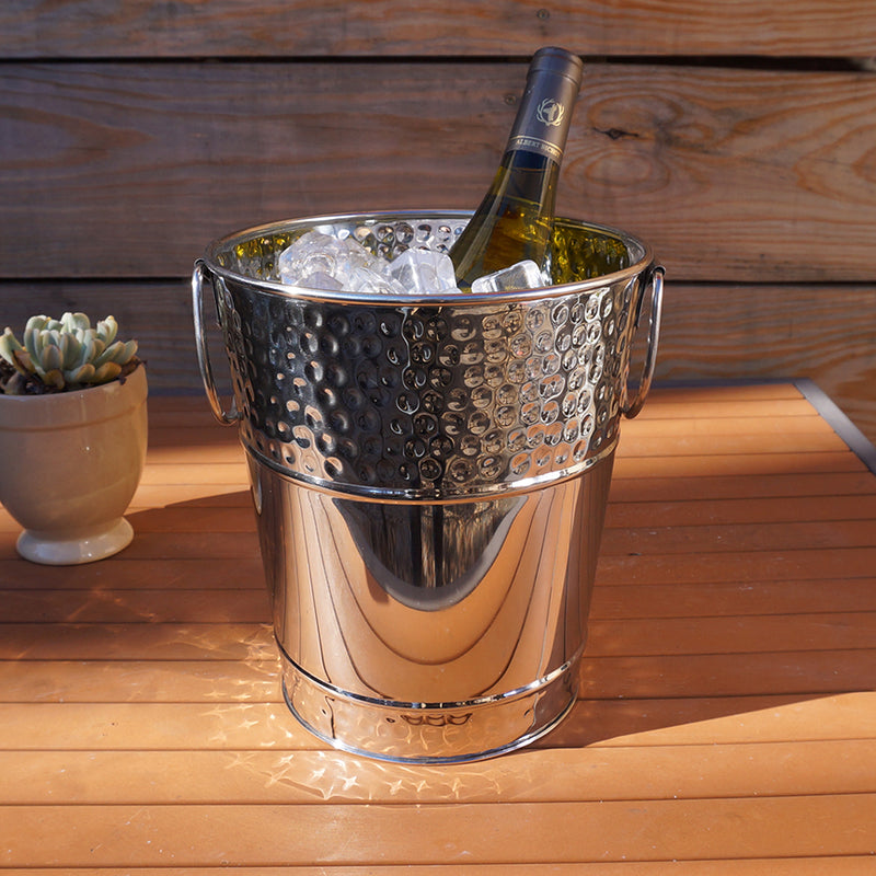 Champagne Ice Bucket With Silver Finish and Metal Build With Premium  Quality and Look ice bucket