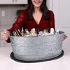 Aspen Metal Tub with Party Mat for Chilling Drinks Galvanized | BREKX