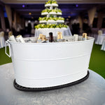 Aspen Metal Beverage Tub with Party Mat White| BREKX