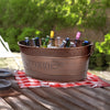 CHEERS Beverage Tub for Parties Hammered Antique Copper | BREKX