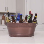 Colt Drink Bucket Hammered Antique Copper with Party Mat | BREKX